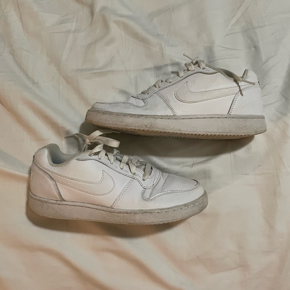 White leather nikes